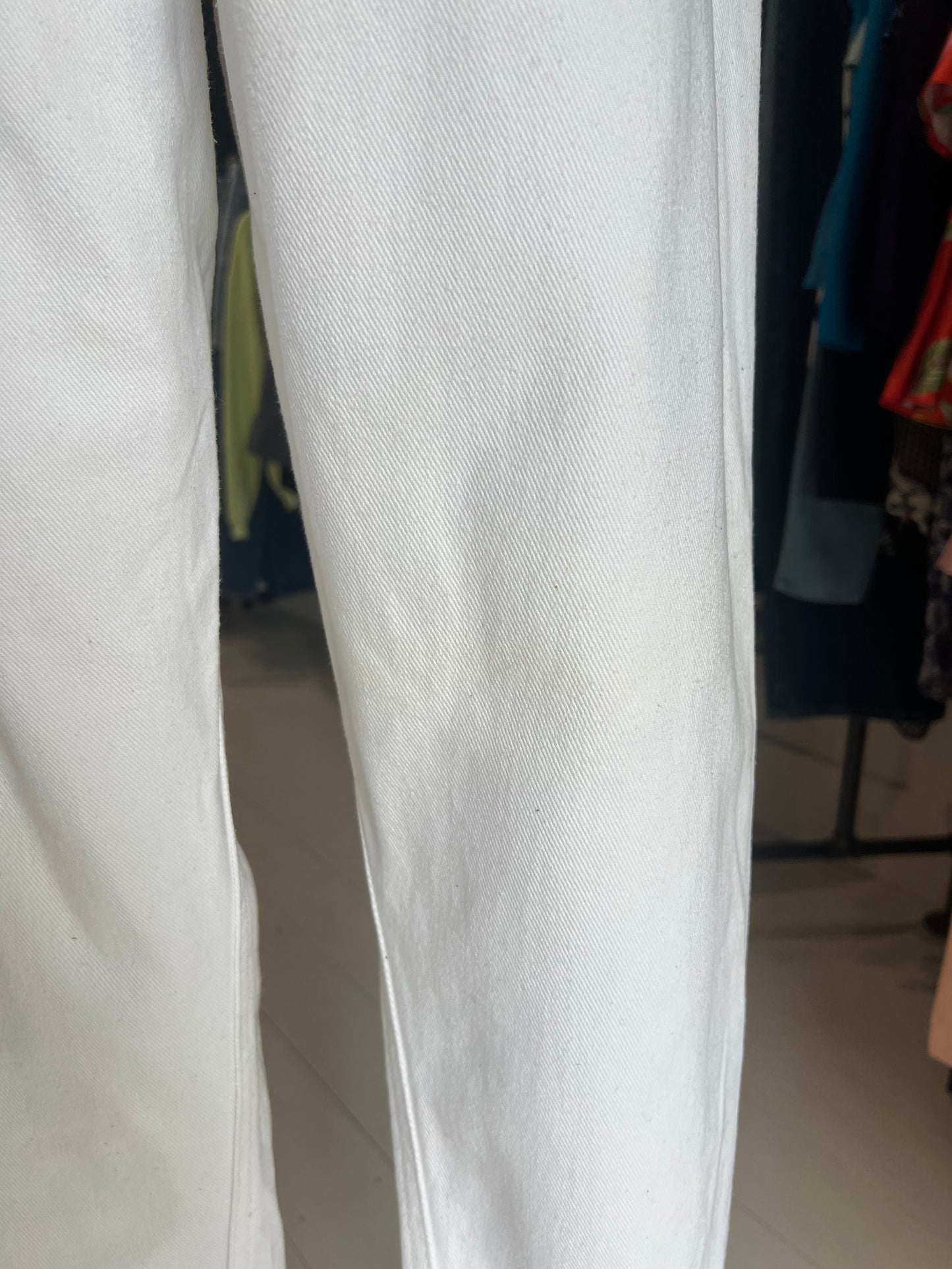 Glassons White Denim Jeans, 10 (stain on leg)