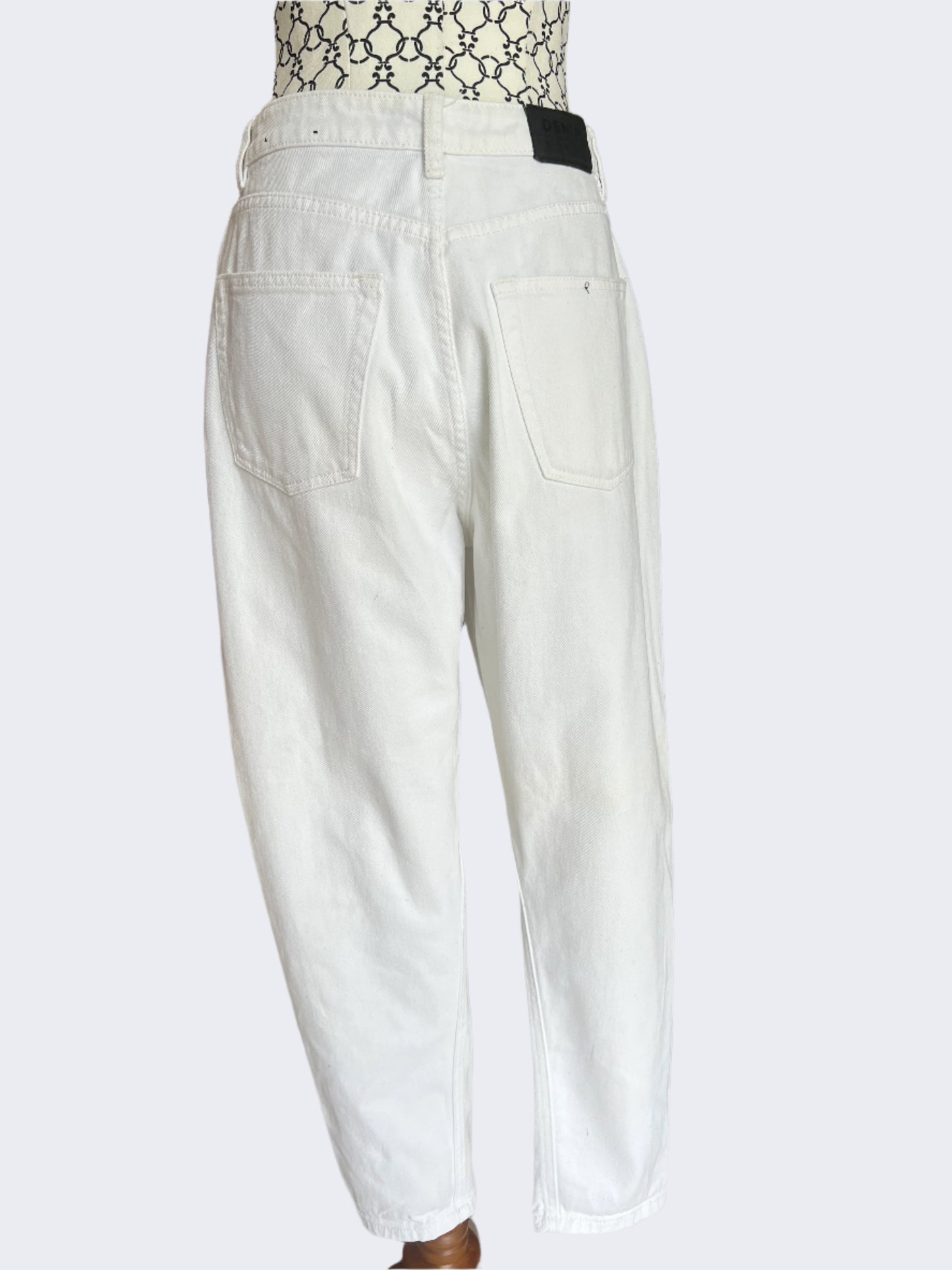 Glassons White Denim Jeans, 10 (stain on leg)