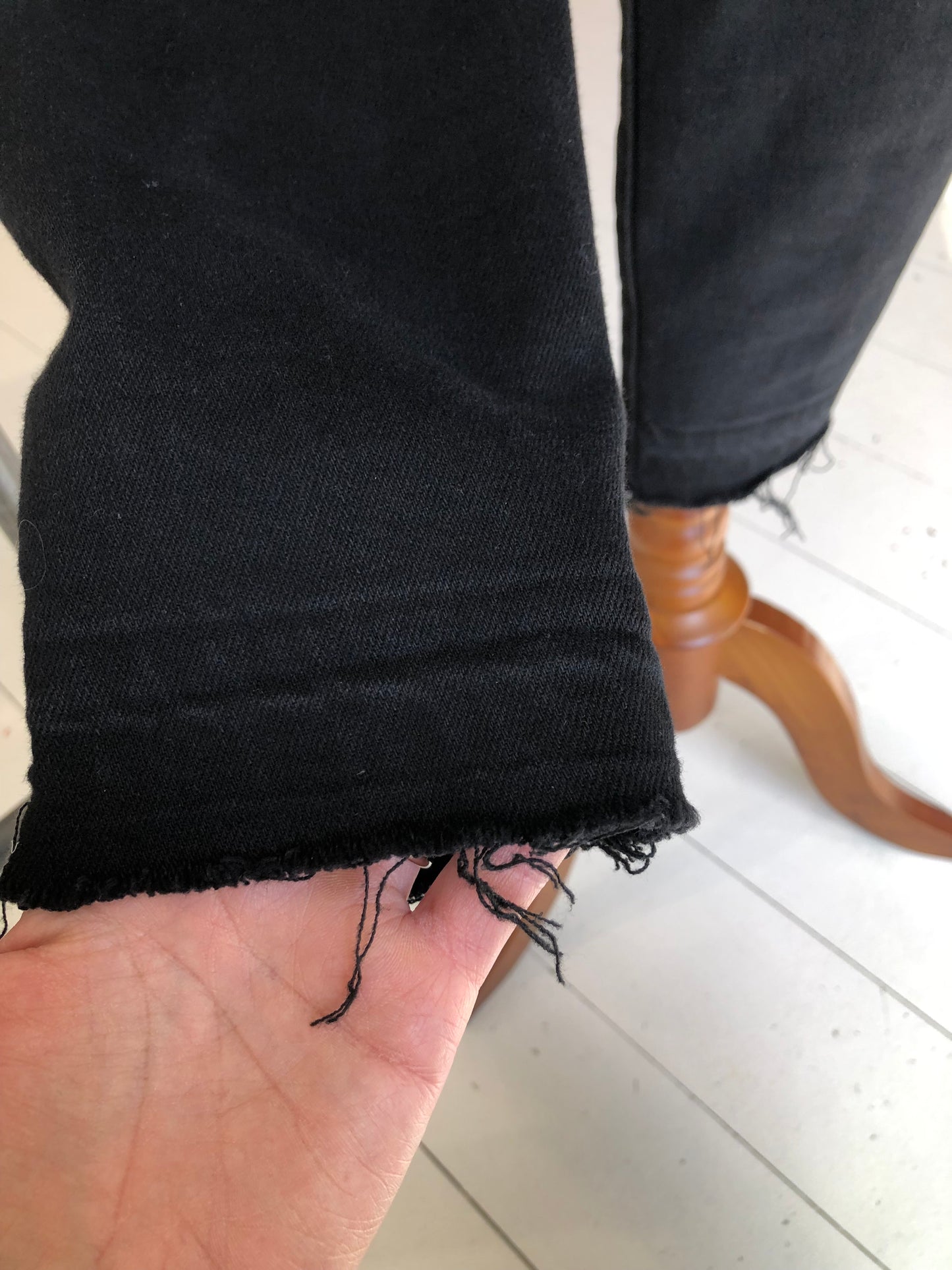 Wakee Black Ripped Denim Jeans, 12