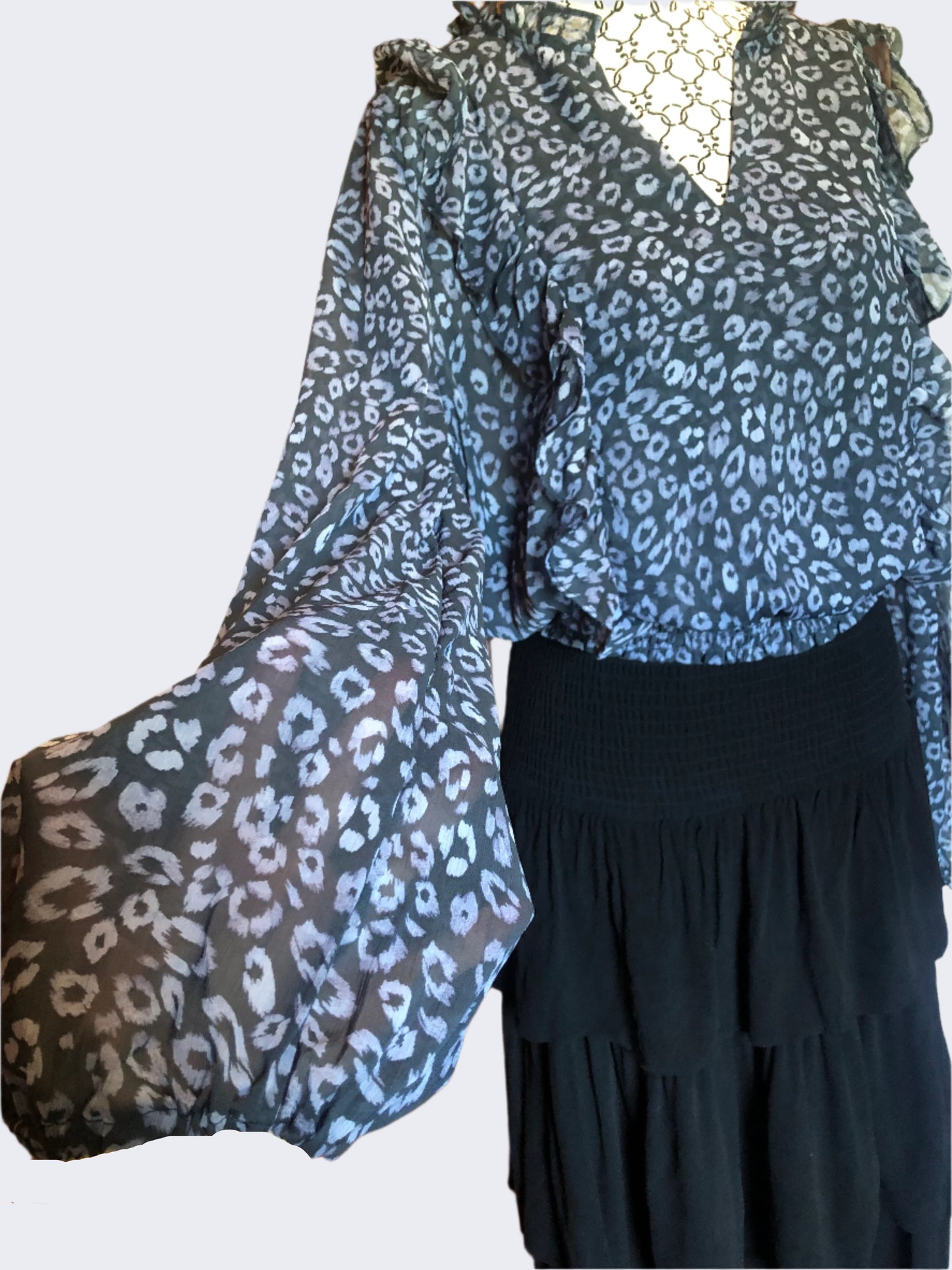 Dotti Blue Print Blouse, 12