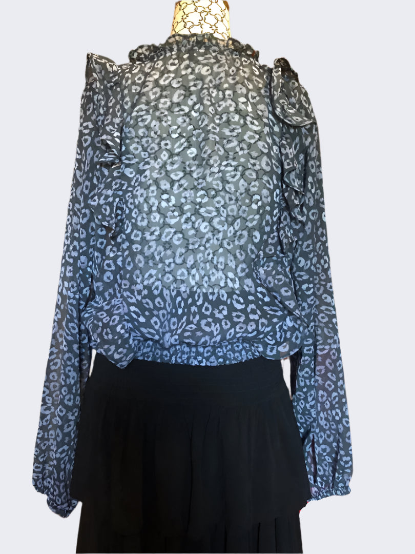 Dotti Blue Print Blouse, 12