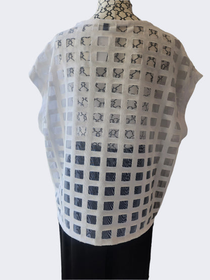 Elk White Mesh Grid Tee, S