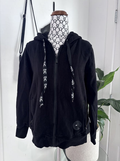 Etc Black Zip Up Jumper - S