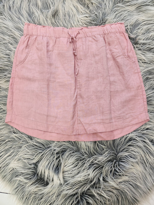 Just Jeans Pink Linen Midi Skirt - L