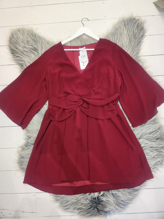 Tussah Maroon Dress - 18