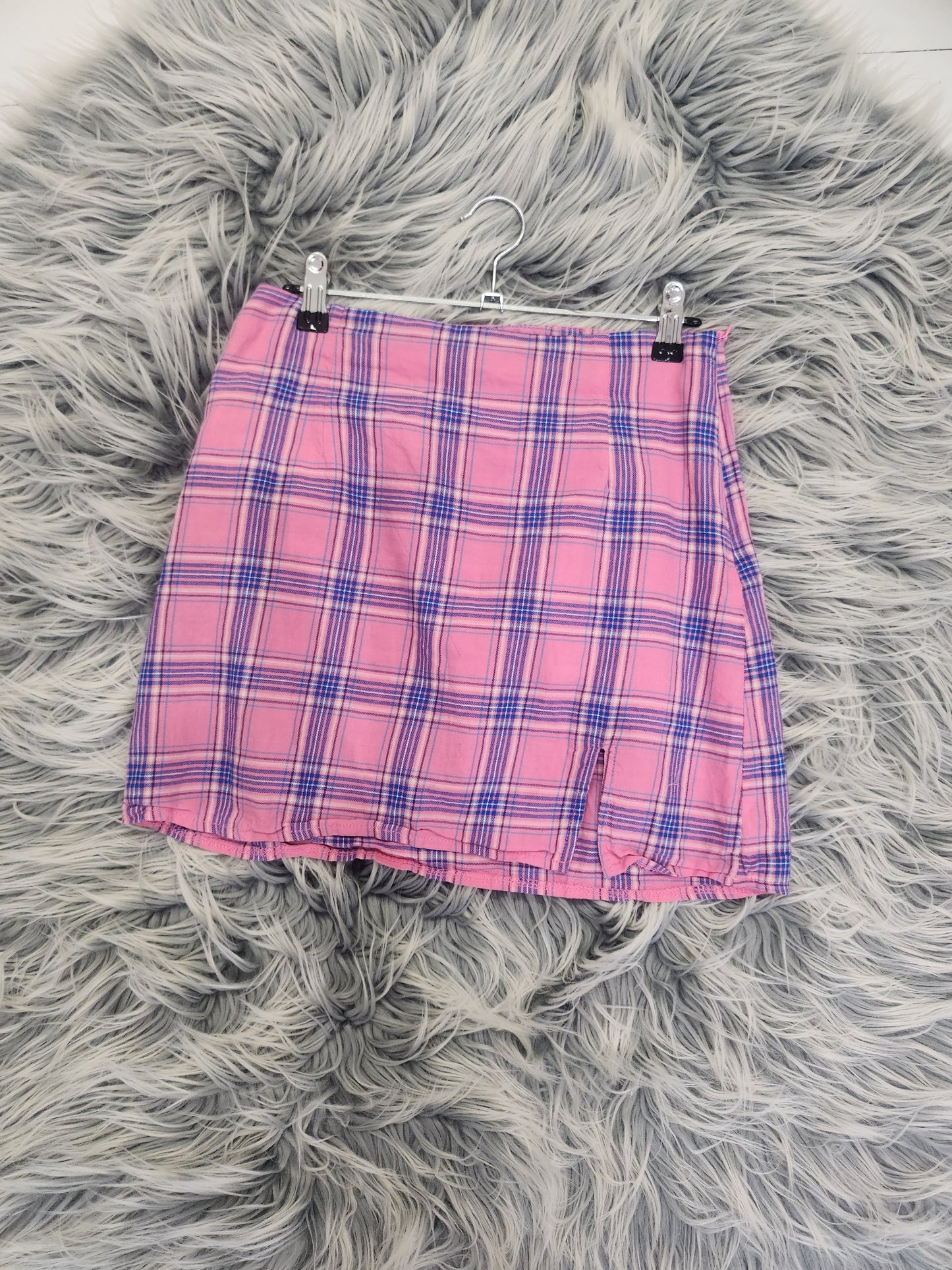 princess Polly Pink and Blue Tartan Mini Skirt 10