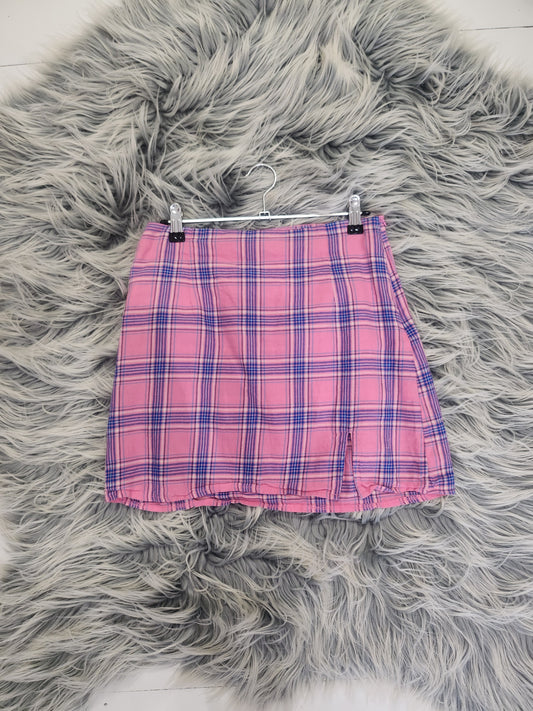 princess Polly Pink and Blue Tartan Mini Skirt 10