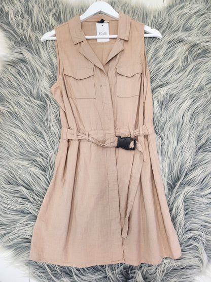 Divided Beige Cargo mini dress 14