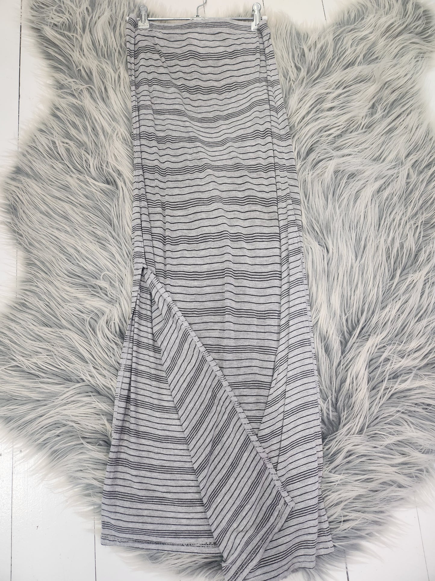 Cotton On Grey Stripped Maxi Skirt - XS (6-8)