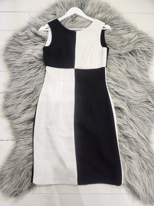 Discovery Gold Black And White Mini Dress M