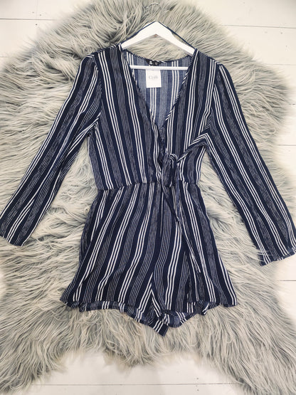 Jayjays Blue And White Striped Playsuit 12