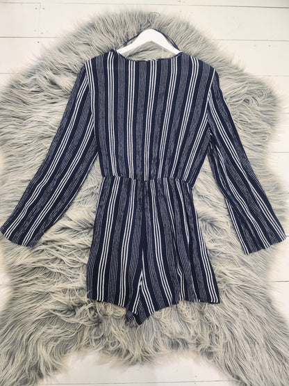 Jayjays Blue And White Striped Playsuit 12