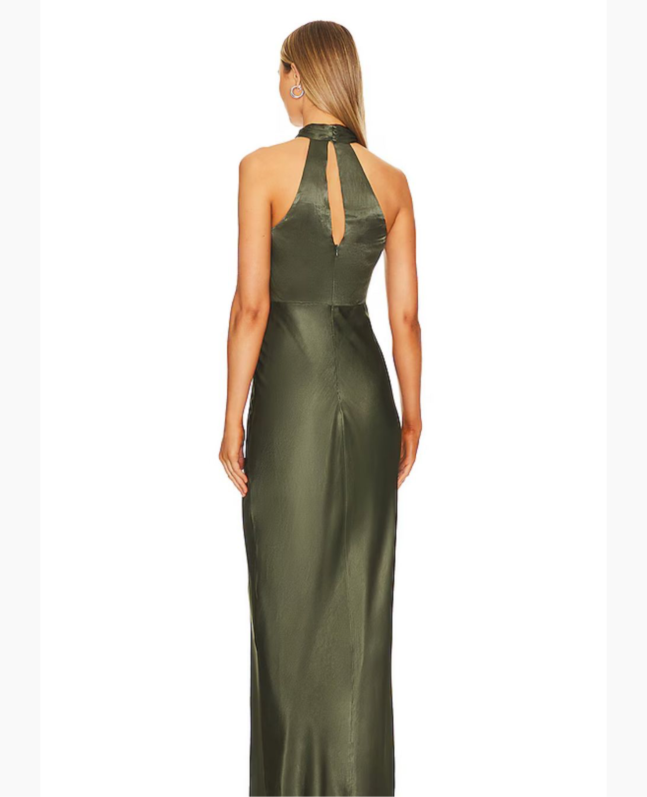 Shona Joy Green Gathered Halter Neck Midi Dress - 14 (BRAND NEW) RRP $250