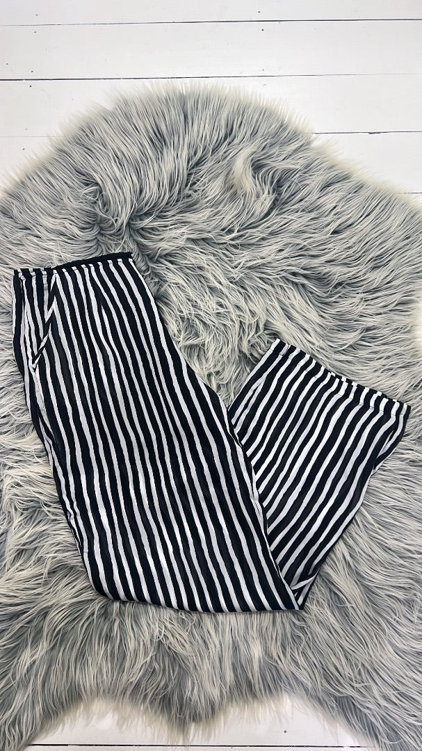 Some kind black and white striped dress pants 12