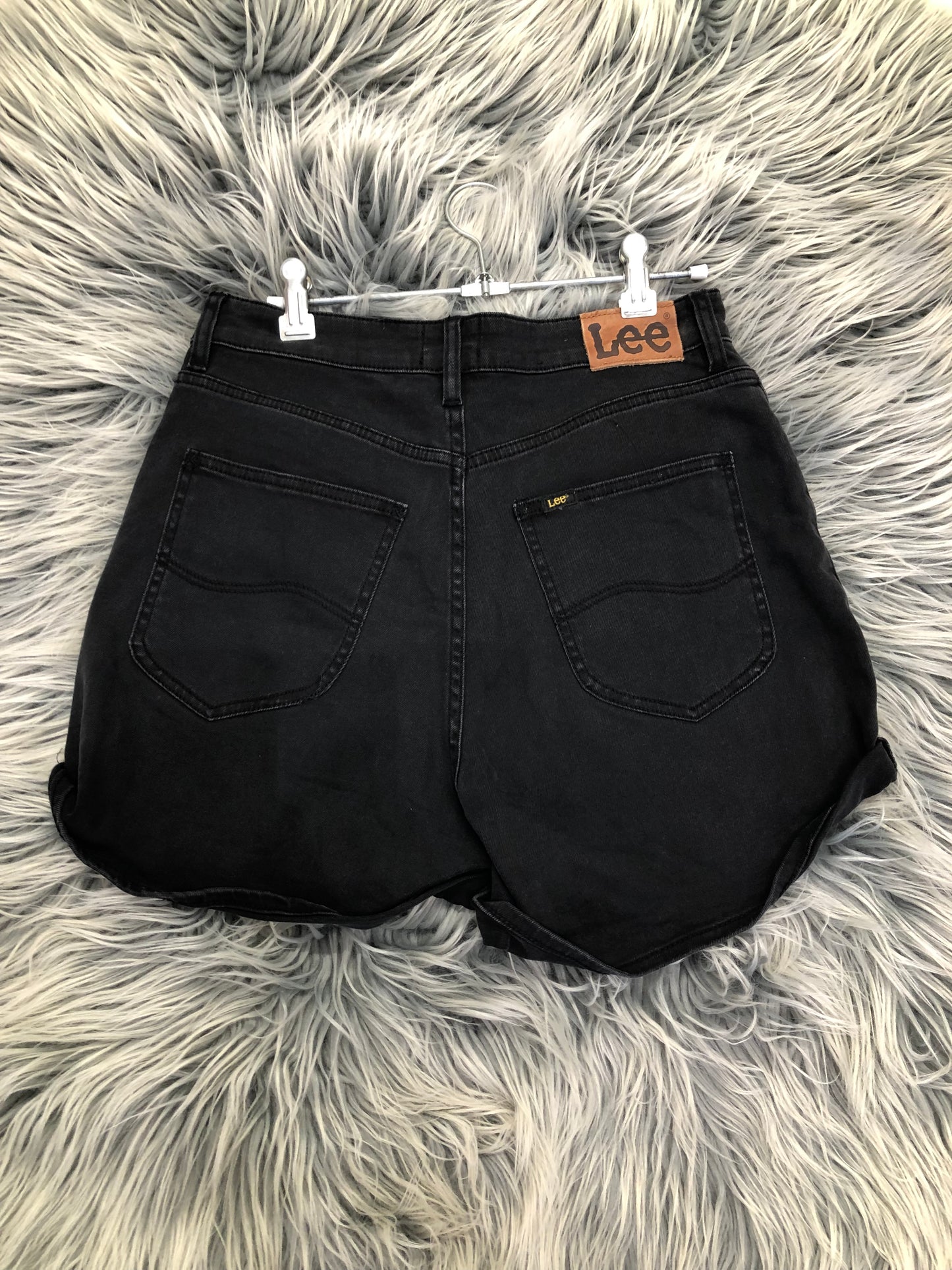 Lee Black Denim Jean Shorts - 12/14