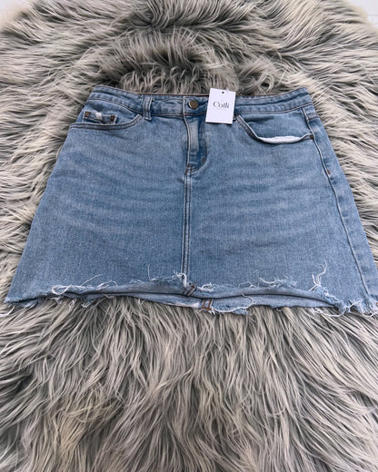 Among the Brave Denim Mini Skirt - 10