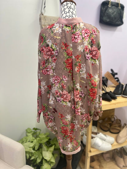 Resort Pink & Floral Cover Up - OS