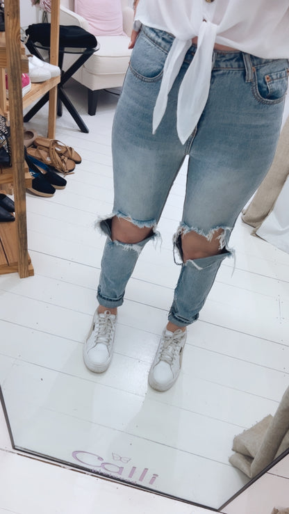 Wakee Denim Ripped Jeans - 8