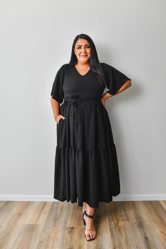 (Ex-Rental) Eleanor Black Maxi Dress 22