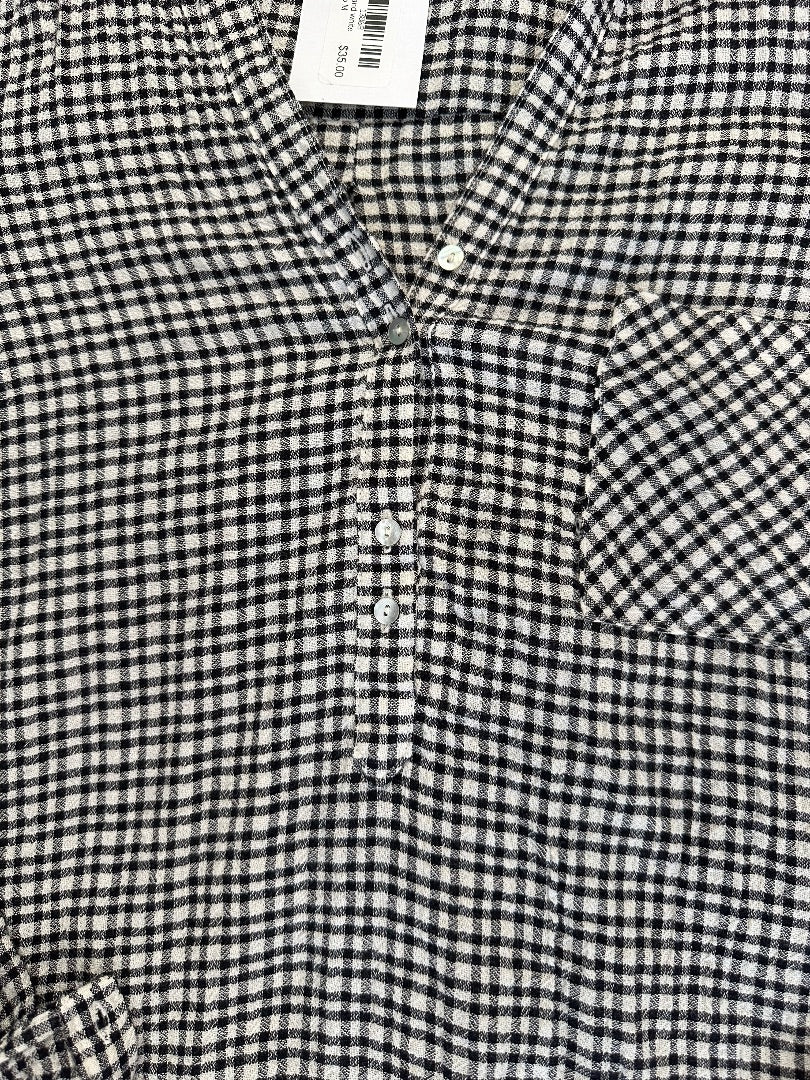 Sprit Black/White Gingham Top - M