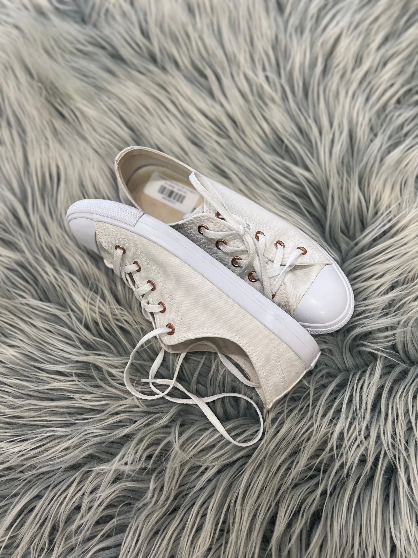 Converse Cream/Rose Gold Sneakers, 7