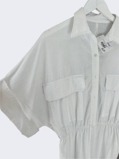 Unbranded White Cotton Jumpsuit, S