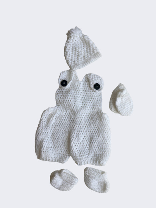Unbranded White Handmade Set, 0-3m