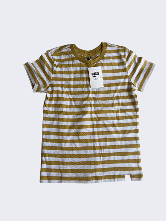 Cotton On Kids Mustard/White Striped T-Shirt, 3y NBWT