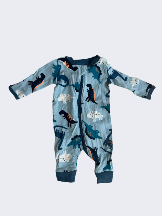 Kids & Co Blue Dino Print One Piece, NB
