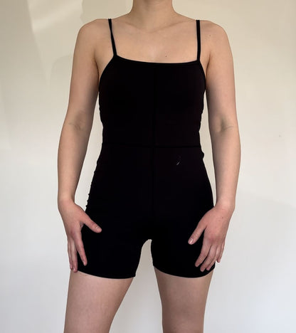 Anko Black Active Wear PlaySuit - 8 (BRAND NEW but sticky mark)