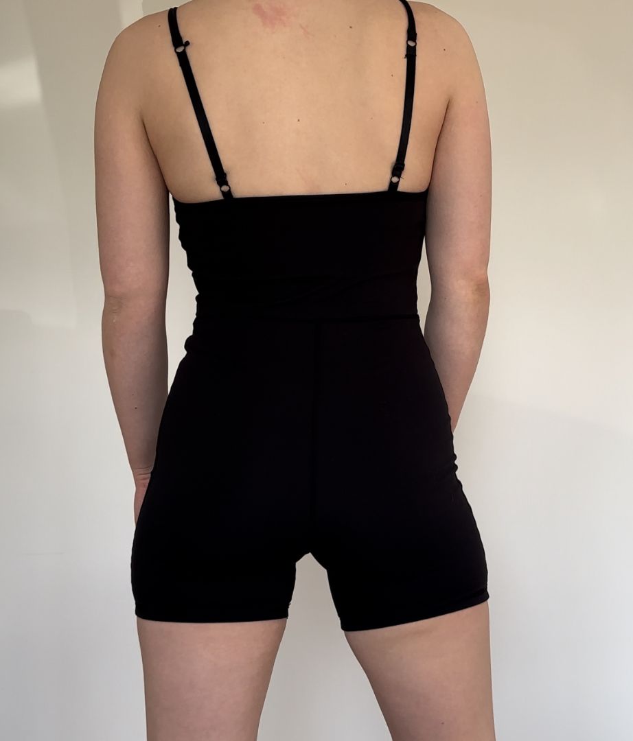 Anko Black Active Wear PlaySuit - 8 (BRAND NEW but sticky mark)