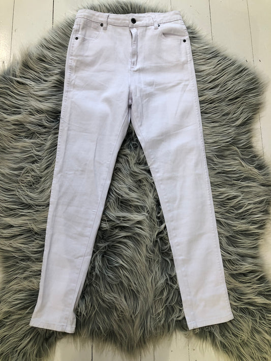 ACHE White High Waisted Skinny Jeans - 10