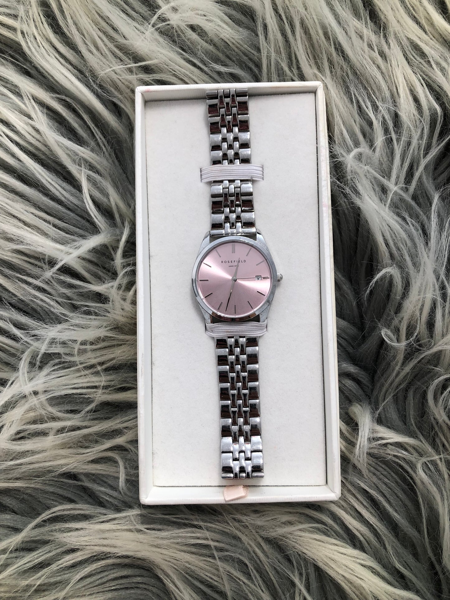 Rosefield Pink And Silver Watch