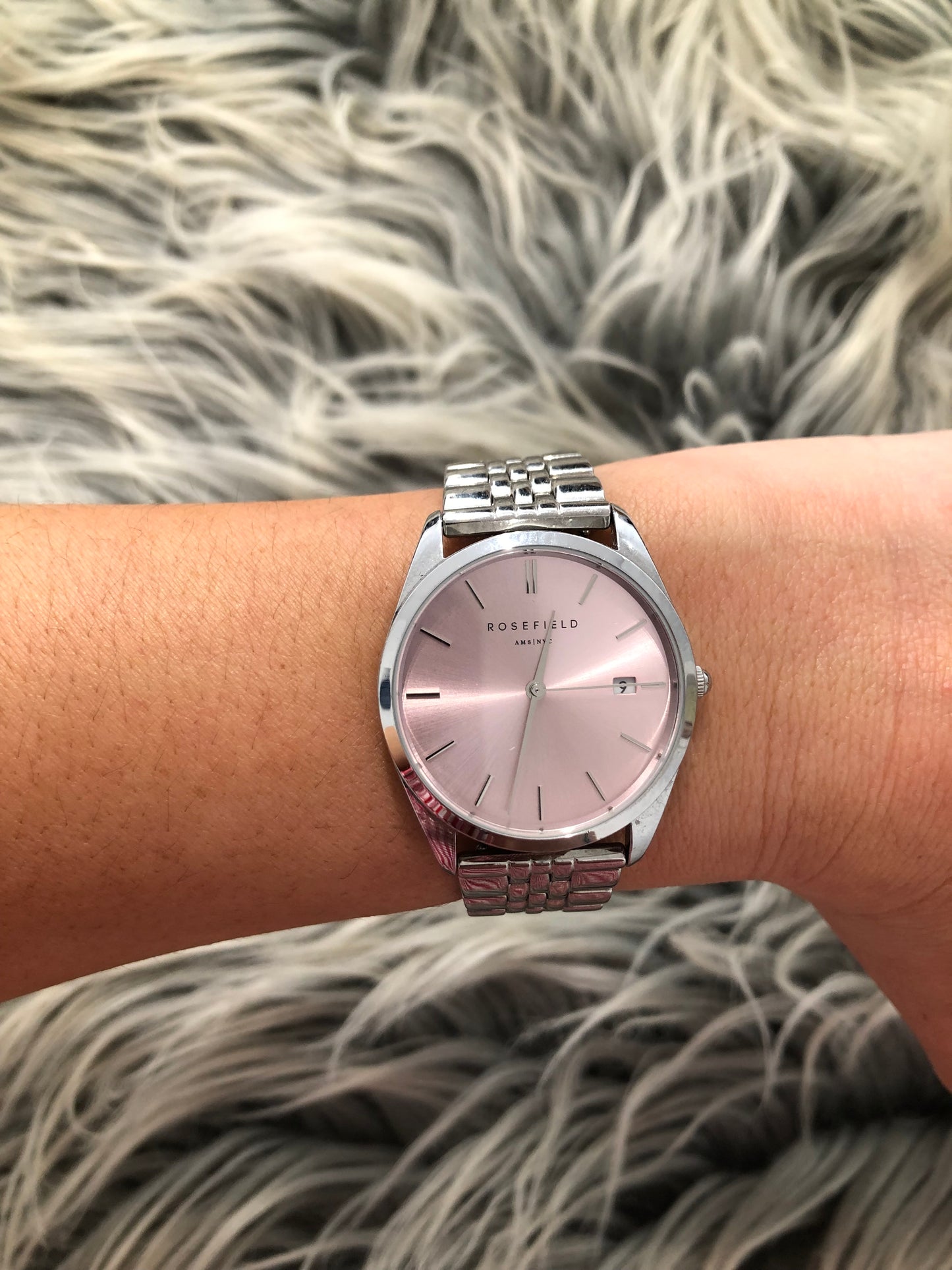 Rosefield Pink And Silver Watch