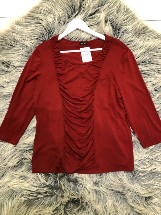 Gerry Weber Burnt Red Ruched Top - L