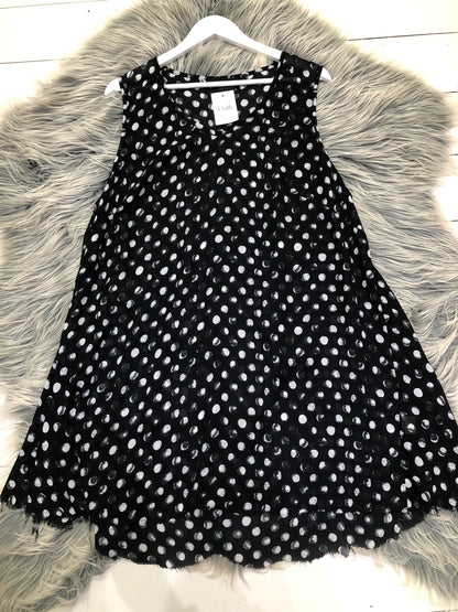 Chocolat Black & White Polka Dot Tunic - 16