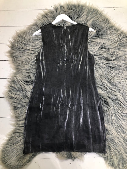 NA-KD Silver Metallic Mini Dress, 12