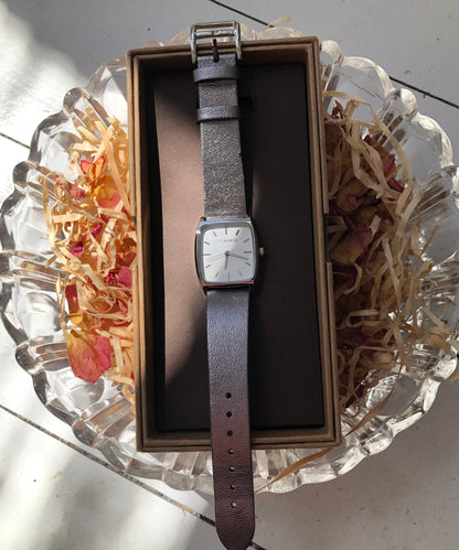 The Horse White Silver Leather Watch