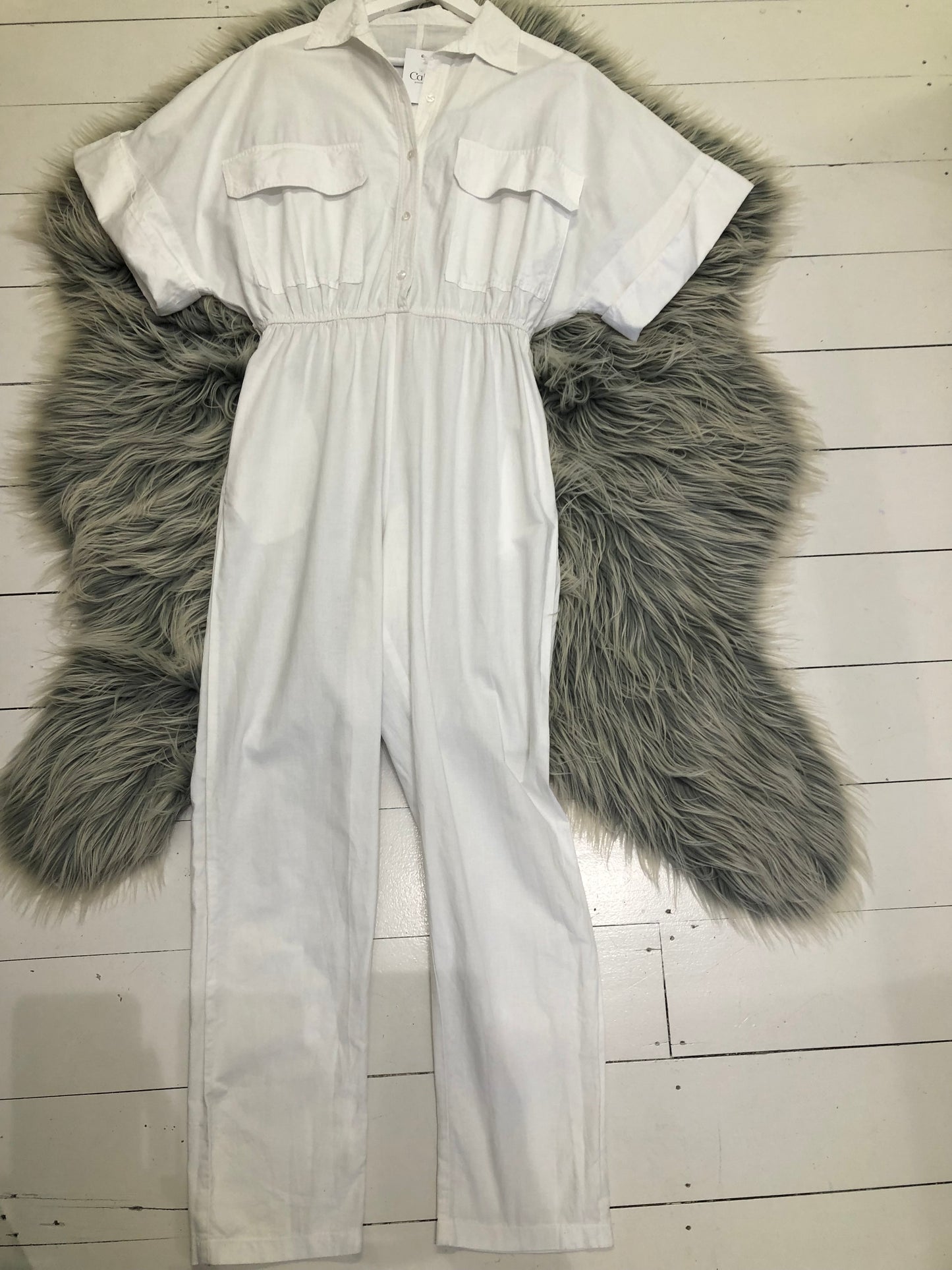 Unbranded White Cotton Jumpsuit, S