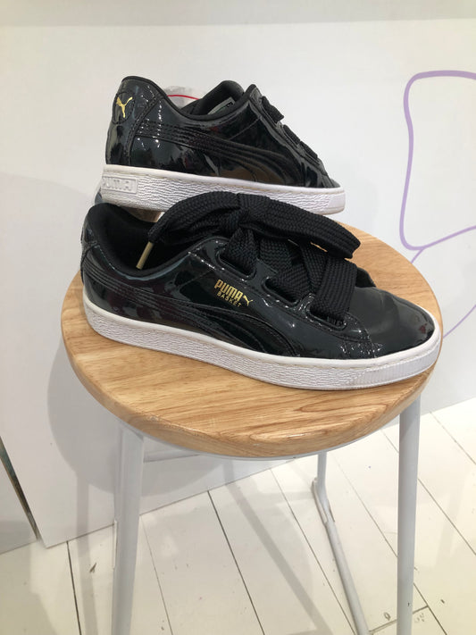 Puma Basket Black Lace Up Sneakers, US 8