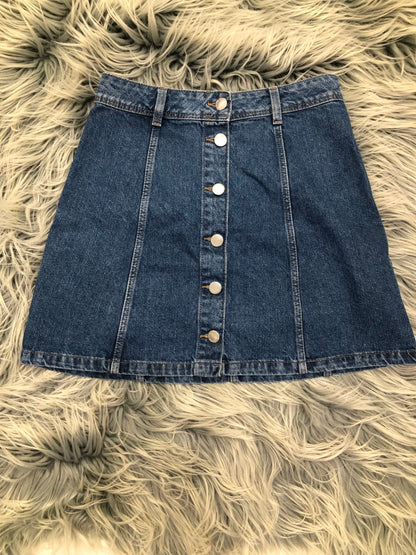 H&M Blue Denim Mini Skirt, 6