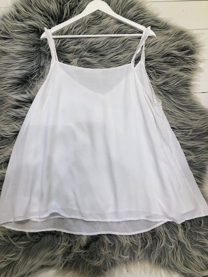 Betty Basics White V Neck Cami, 22