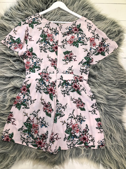 Jayjays Pink Floral Playsuit