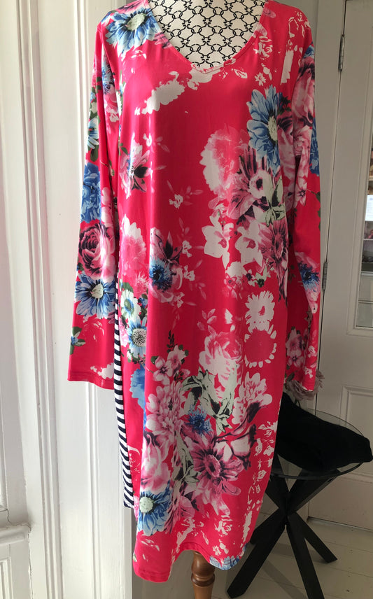 Charlo Pink Floral Midi Dress, 14 (Brand new with tags)