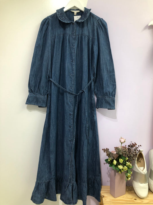 Per Una Blue Denim Maxi Dress, 8