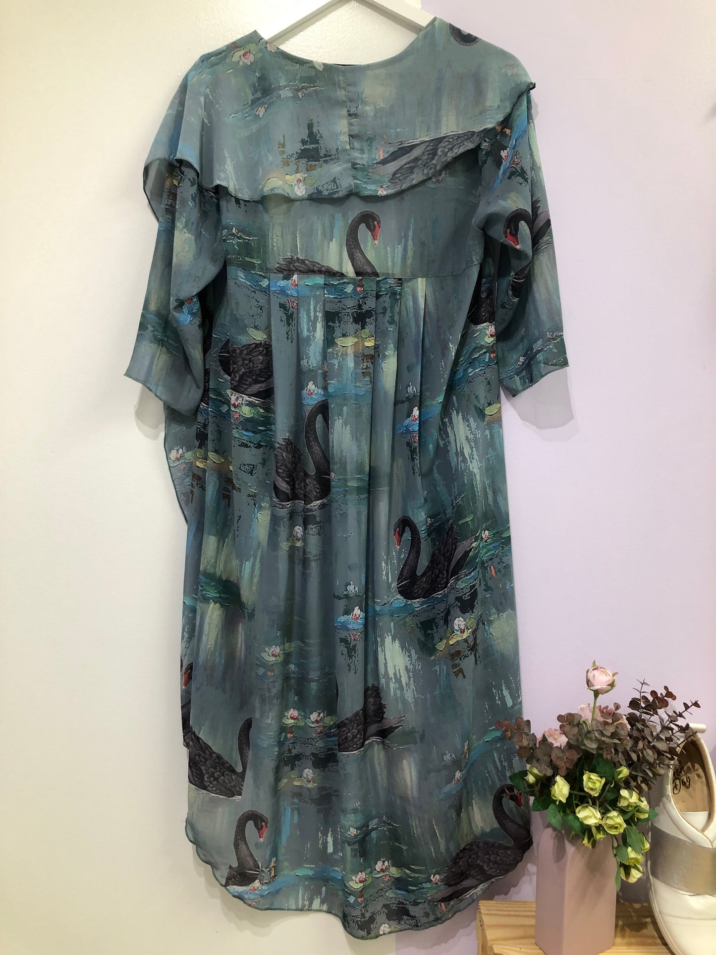 Jellicoe Green Swan Kimono, S