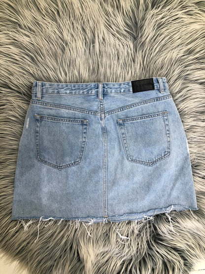 Glassons Blue Ripped Denim Skirt, 14