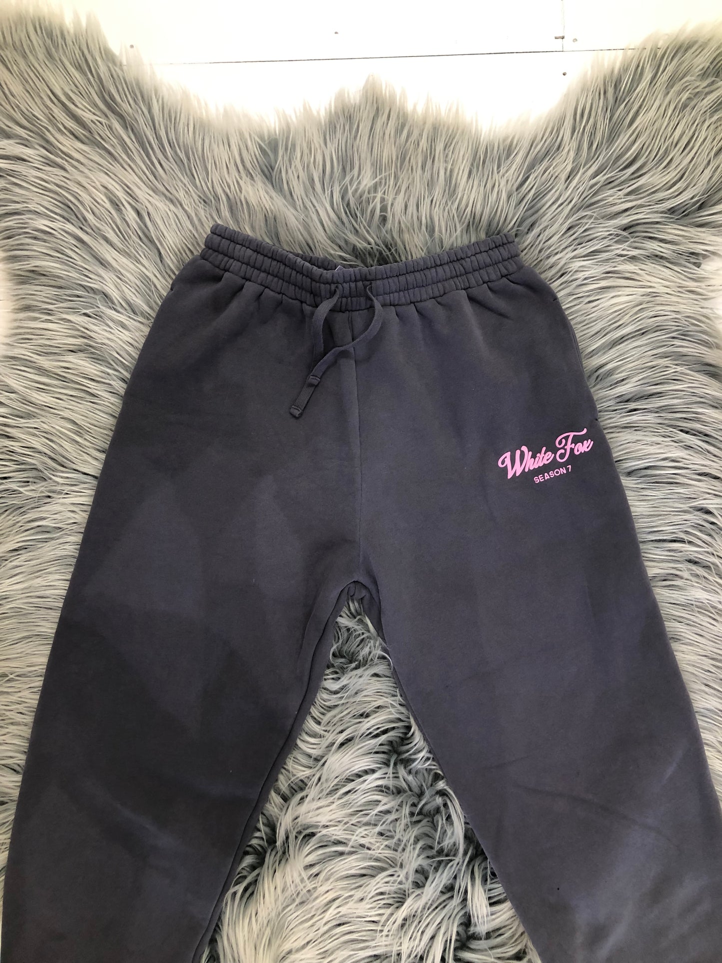 White Fox Grey Trackpants, M