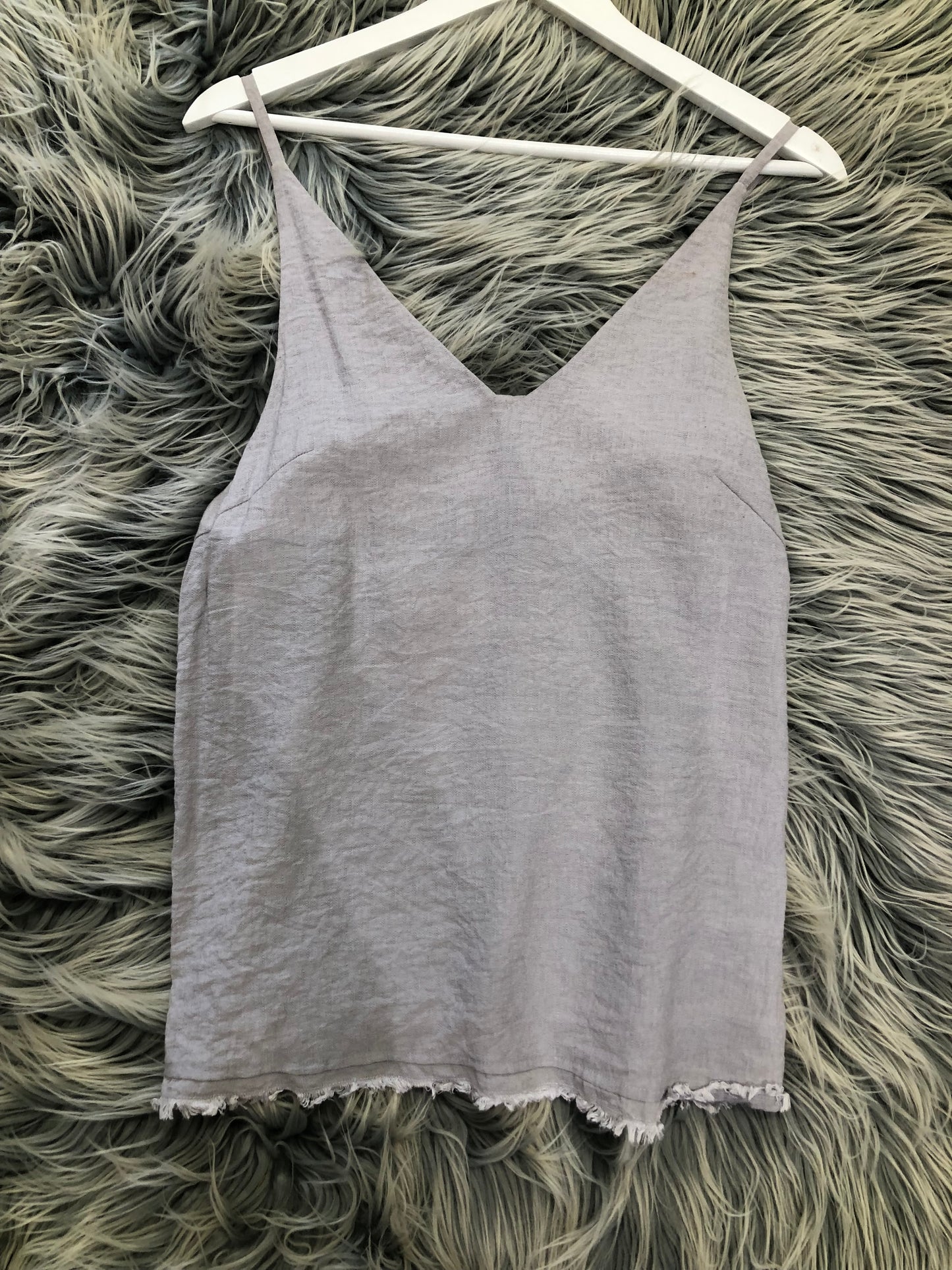 Cooper St Frayed Hem Grey Cami, 12