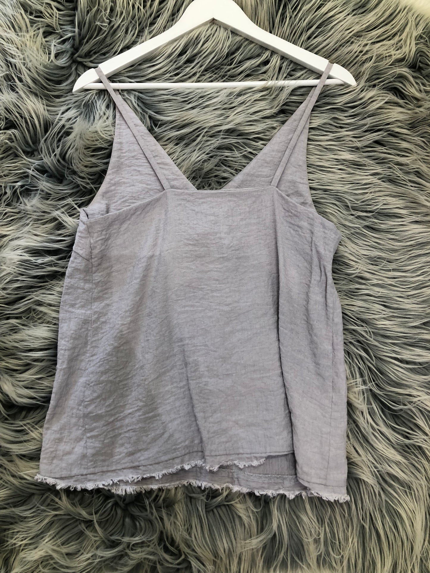 Cooper St Frayed Hem Grey Cami, 12